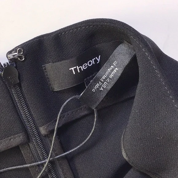 Theory Black Double Stretch Mini Abrilin Skirt-NWT made in the USA - Picture 5 of 8